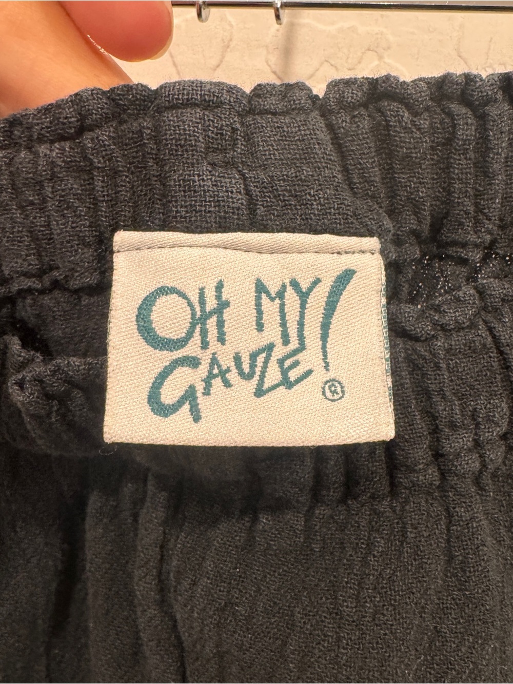 Oh My Gauze! Black Cropped Gauze Cropped Pants Womens 3 XXL Lagenlook Minimalist - Picture 5 of 7